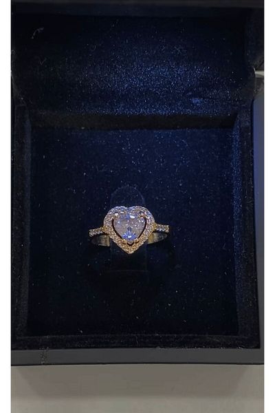 shop Steel Heart in Light Box Adjustable Ring Stylish Gift Serious Relationship Ring