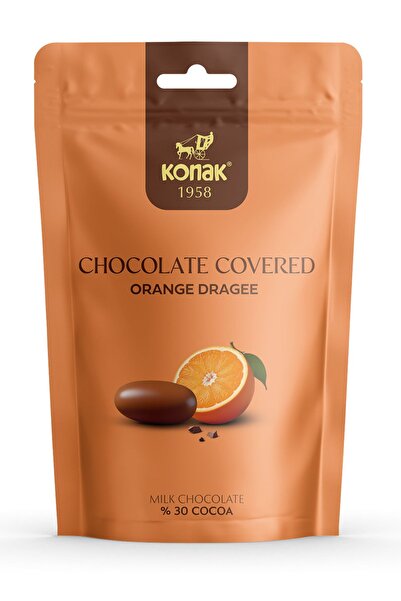 KONAK Sütlü Çikolata Kaplı Portakal Draje