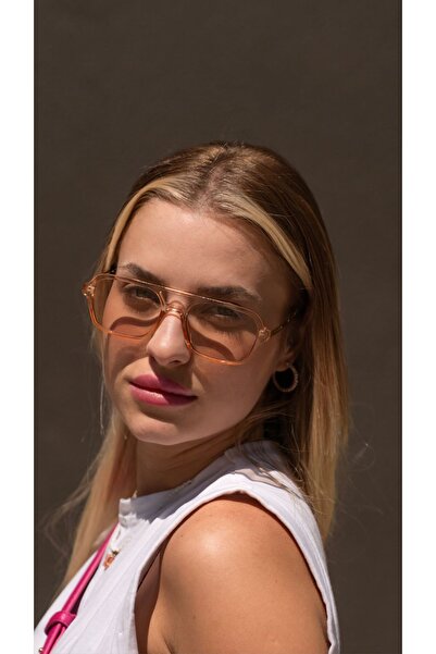 TomyHelf Nude Çerçeve Nude Cam Dikdörtgen Kadın Güneş Gözlüğü