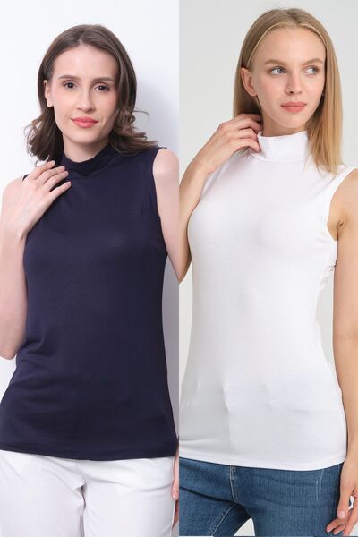 IRK Αμάνικο πλεκτό χτενισμένο βαμβακερό κορμάκι με γιακά - Savior Zero Sleeve