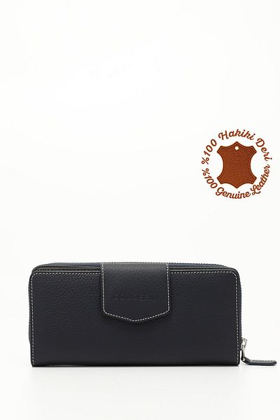 GÖNDERİ(R) Women/Girls Red to Anthracite Genuine Leather Wallet