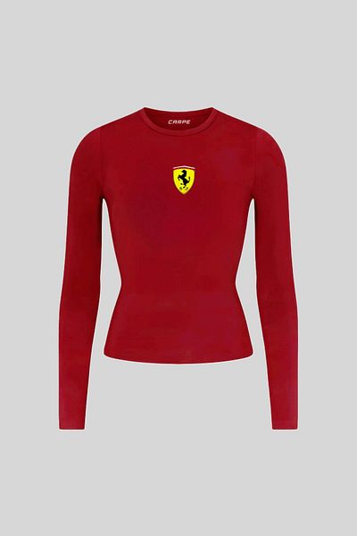 Carpe Full Length Long Sleeve Blouse - Red Design