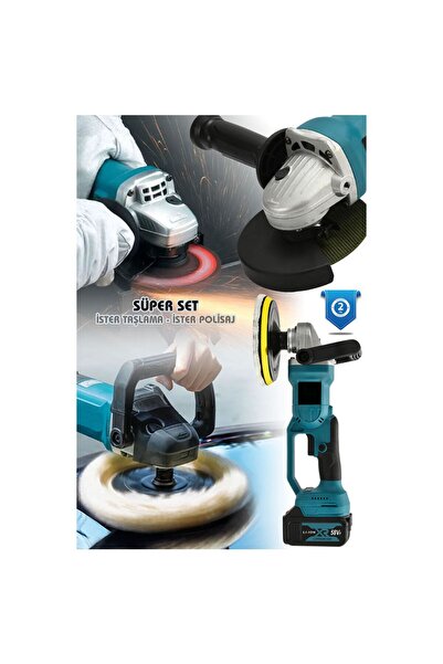 prohummer PH245 Şarjlı Taşlama ve Polisaj Süper 2'li Set 58vf