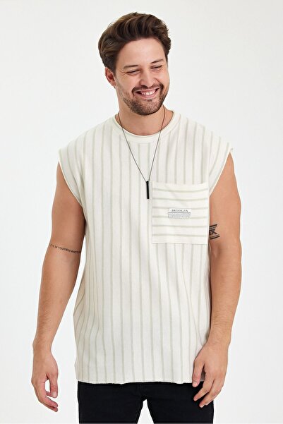 rammers Tricou cu buzunar cu mânecă zero din țesătură Waffle, cu croiala conf...