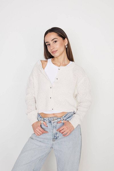 Addax Buttoned Knitwear Cardigan H1612-asn75