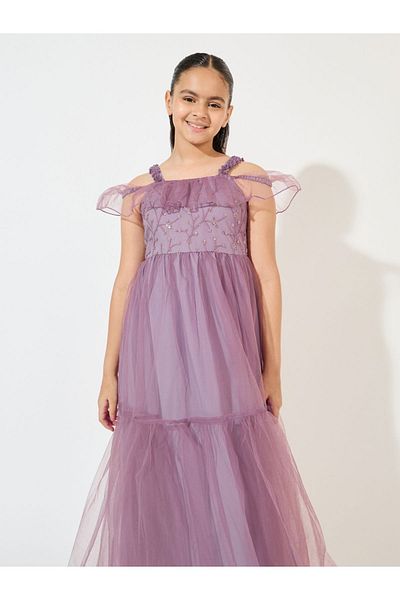 Styli Mesh Insert Sequined Dress