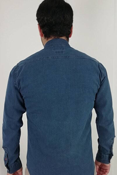 TOUSUS Сlim Fit Indigo Oxford Чоловіча сорочка Slm-2002-tss