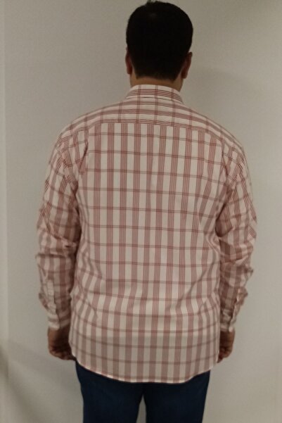 TOUSUS Ανδρικό πουκάμισο μεγάλου μεγέθους καρό λευκό Btl-6128-tss