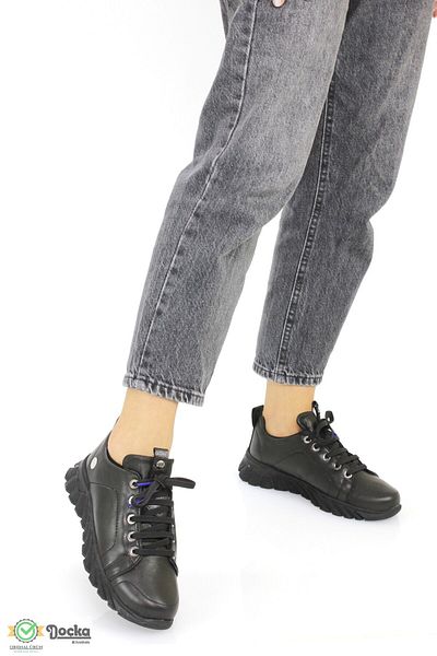 Mammamia Pantofi de damă din piele naturală în stil sport ortopedic - cu șireturi, sezoniere M25/KA3585
