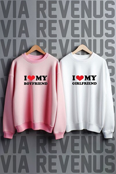 Vordevia Dragă iubită/iubita imprimată - Hanorac cu 3 fire Wide Fit