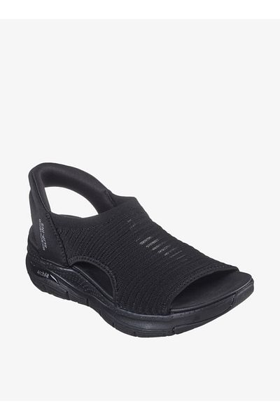 SKECHERS Women's Logo Detailed Slip-On Sandals - Arch Fit