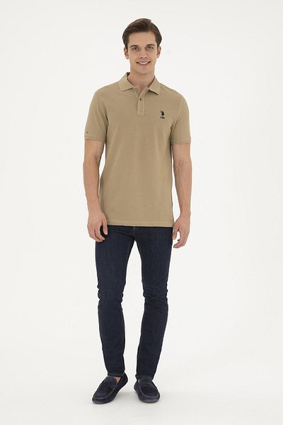 U.S. Polo Assn. ΒΑΣΗ. Ανδρικό μπλουζάκι Polo με λογότυπο Polo - 100% βαμβάκι, κανονική εφαρμογή G081SZ 0111794832