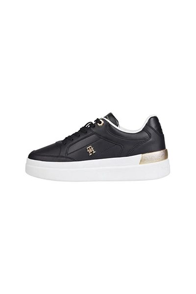 Tommy Hilfiger TH Monogram Metallic Leather Sneakers