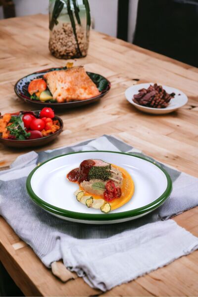 İnci Emaye 20 Cm Breakfast Serving Plate Presentation Plate Pizza Plate Tray Supla Pastry Plate Serving Plate