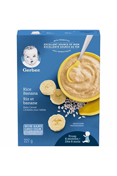 GERBER Cereals- Rice Banana- Muzlu ve Pirinçli Kaşık Maması -227 Gr- 6. aydan itibaren- 2.aşama