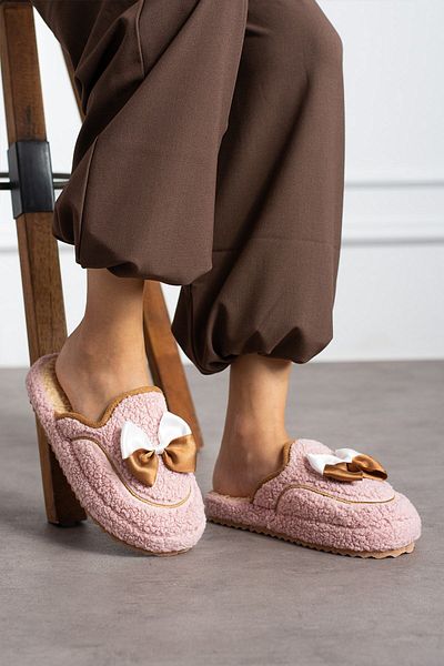 İncim Pink İncim Comfy Γυναικείες Παντόφλες - Άνετες Χειμερινές Παντόφλες Επισκεπτών