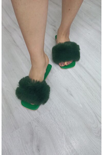 Moda fiesta Γούνινες γυναικείες παντόφλες - για καθημερινή, εξωτερική και οικιακή χρήση