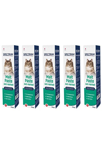 Spectrum Care Anti-Hairball Kedi Tüy Yumağı Önlemeyi Destekleyen Malt Macunu 100gr - 5 Adet