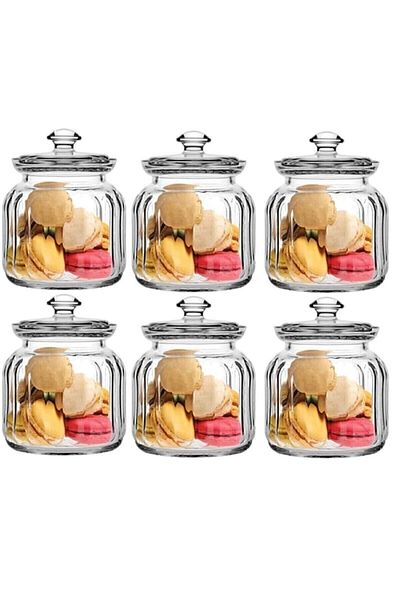 Paşabahçe Viva Glass Jar - Glass Storage Container 6 Pieces 900cc Fma05051 019oa