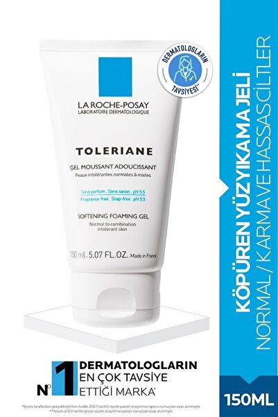 La Roche Posay Toleriane Gel Mousse Yüz Temizleme Jeli 150 ml- Normal/Karma ve Hassas Ciltler