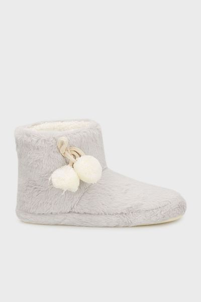 Lela Papuci cu textura moale cu pompon de pluș - PANDUF 6722003