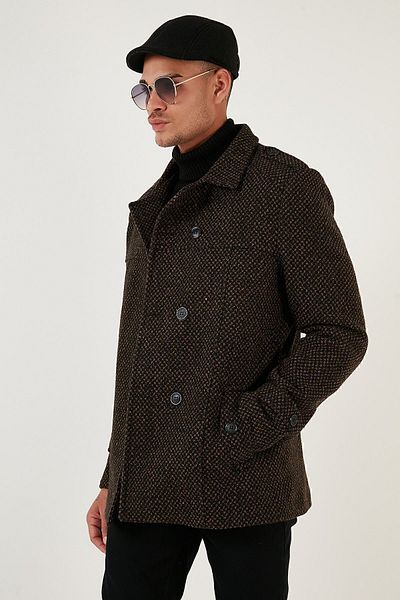 Buratti Памучно кашмирено палто Slim Fit с джобове Мъжко палто 5841015