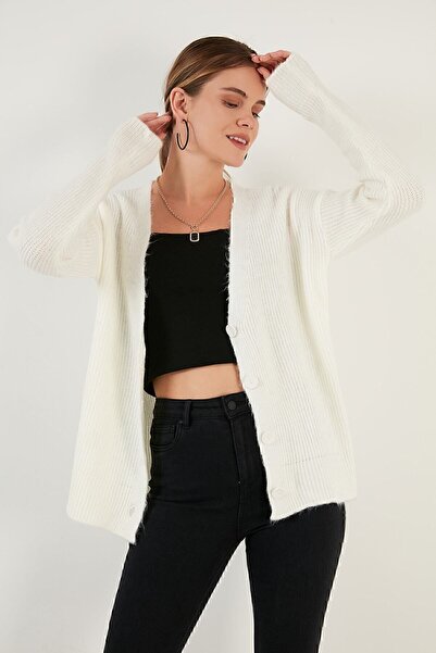 Lela Жіночий светр з V-подібним коміром на ґудзиках 6310005