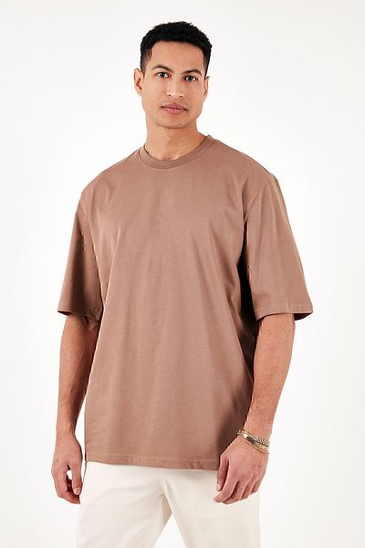 Buratti Βαμβακερό Oversize Crew Neck Basic T-shirt Ανδρικό T-shirt 5902365