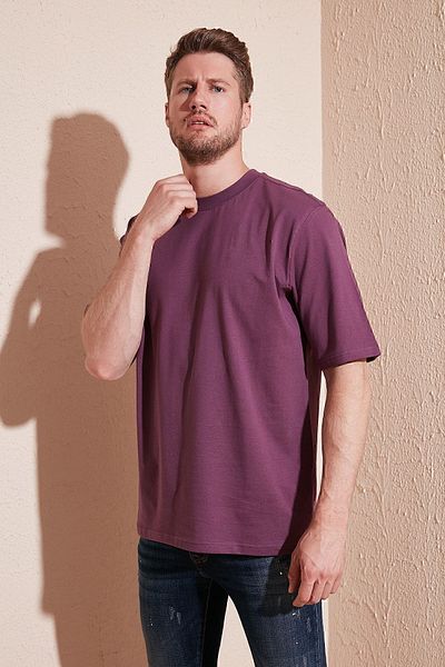 Buratti Βαμβακερό Oversize Crew Neck Basic T-shirt Ανδρικό T-SHIRT 5902365