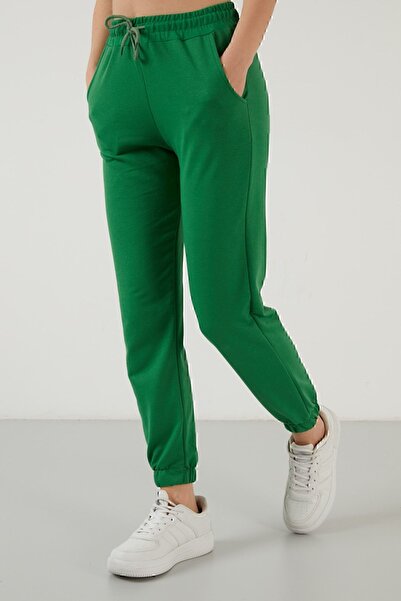 Lela Cotton Elastic Waist and Leg Basic Jogger Sweatpants Women's Sweatpants5864171