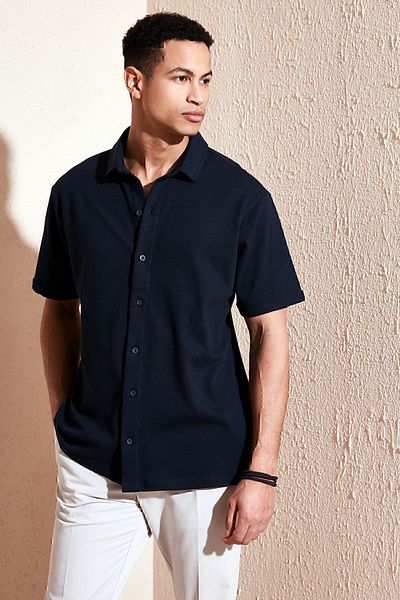 Buratti Памучна стандартна риза с къс ръкав Мъжка риза SHIRT5902724
