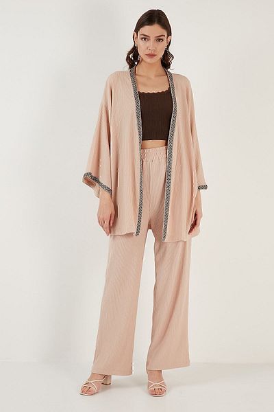 Lela Ζακέτα με μακριά μανίκια κιμονό Bürümcük Relaxed Fit 6239165