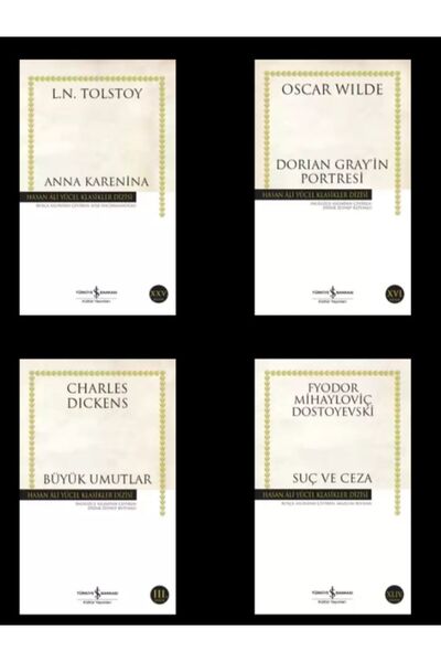 TÜRKİYE İŞ BANKASI KÜLTÜR YAYINLARI Anna Karenina+Suç ve Ceza +Dorian Gray'in...