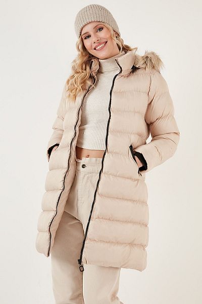 Lela Φουσκωτό παλτό Water Repellent Regular Fit με αφαιρούμενη κουκούλα ΠΑΛΤΟ 640Y001