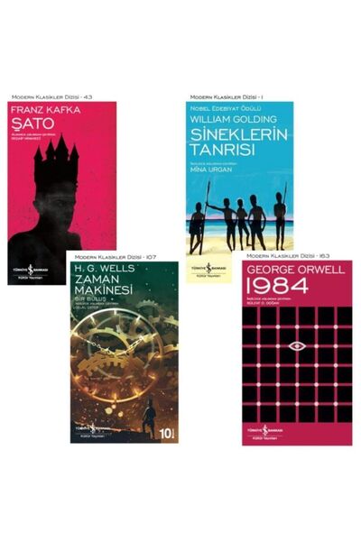 TÜRKİYE İŞ BANKASI KÜLTÜR YAYINLARI Distopya Seçkisi (4 Kitap); 1984 - Zaman ...
