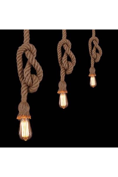AHŞAP ATÖLYE Jute Rope Pendant Lamp Chandelier 20 Mm 120cm Cable Lampholder Pendant Lamp Product with Image