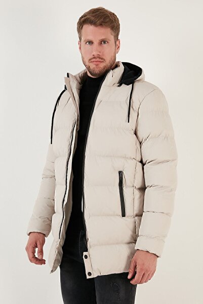 Buratti Slim Fit Αδιάβροχο και ανθεκτικό στον αέρα Αποσπώμενη κουκούλα Puffer Coat Ανδρικά ΠΑΛΤΟ 649009