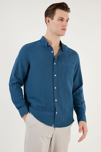 Buratti Бавовняна сорочка Regular Fit з однією кишенею Чоловіча СОРОЧКА