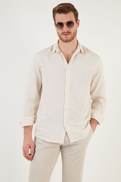 Buratti Ανδρικό ΠΟΥΚΑΜΙΣΟ CF24S με λινό Look Oversize Fit 198102