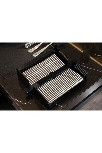 Sogo Black Acrylic Plexiglass Square Napkin Holder 18x18 Cm 3 Mm