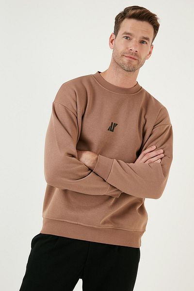 Buratti Ανδρικός ΙΔΡΩΤΗΣ 5905405   - Crew Neck, βαμβακερό και κανονικό φούτερ με τρίχες στο εσωτερικό