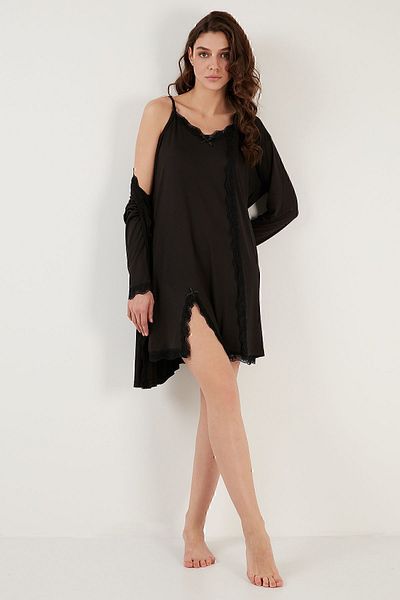 Lela Cămașă de noapte cu fantă cu dantelă 6097580