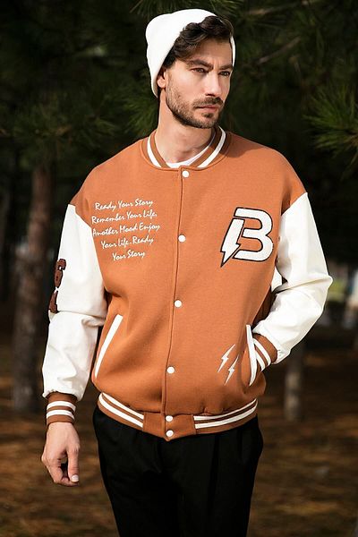 Buratti Oversize College Collar Pocket Bomber Jacket Ανδρικό μπουφάν 628mnh171