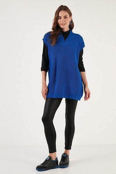 Lela V-Neck Long Knitted Sweater SWEATER 4615062