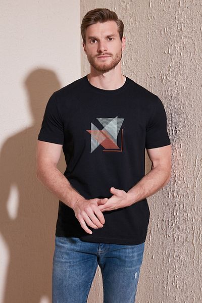 Buratti Crew Neck Slim Fit Cotton Men's T-Shirt - 646R8290