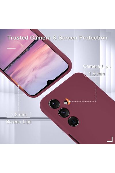 MMP SHOP Samsung Galaxy A34 Case Velvet Launch Soft Soft Liquid Silicone Camera Protect Cover Case
