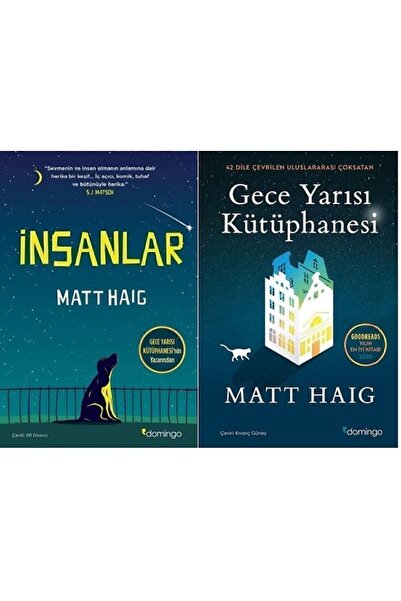 Domingo Yayınları Insanlar + Gece Yarısı Kütüphanesi / Matt Haig 2 Kitap Set