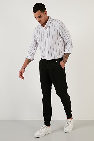 Buratti Cotton Striped Regular Fit Button Collar Shirt Men's Shirt Cf21s112480