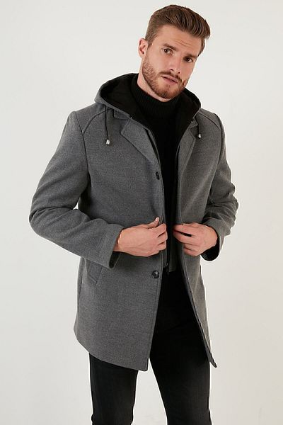 Buratti Cotton Hooded Cashew Coat Ανδρικό Παλτό 5841013