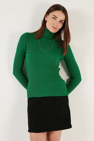 Lela Turtleneck Soft Acrylic Corded Sweater -4614102